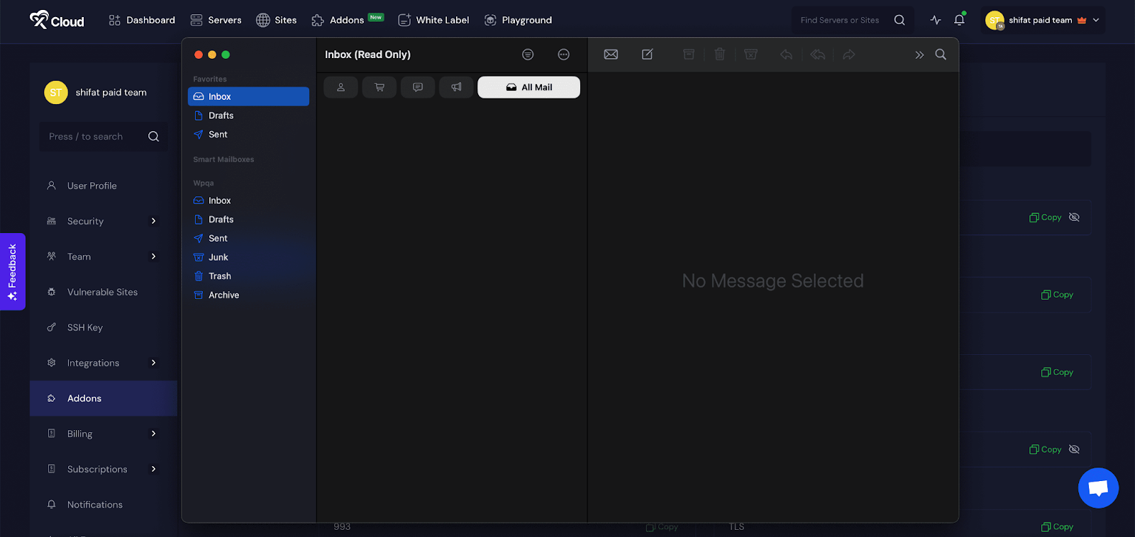 Business Mail account on Apple Mail