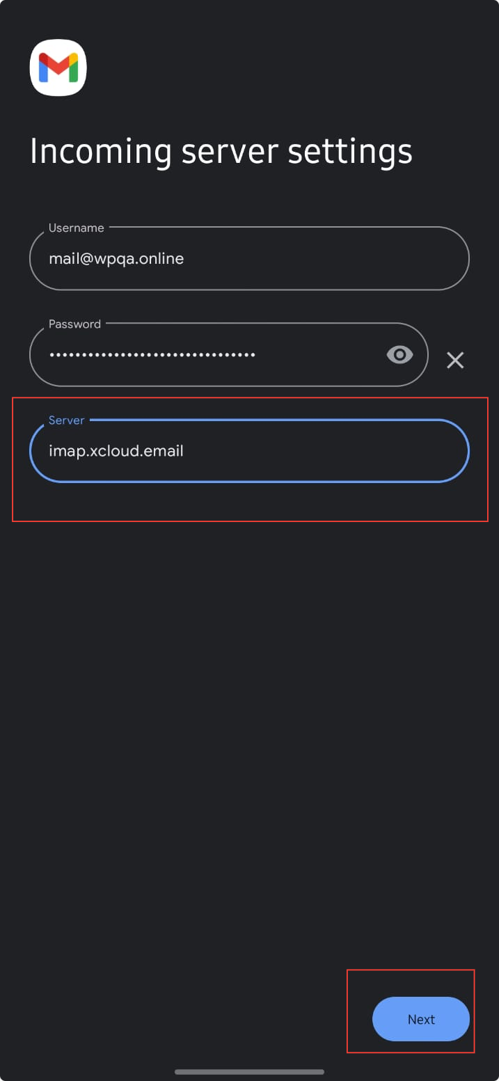 Configure a Business Mail account on Phone