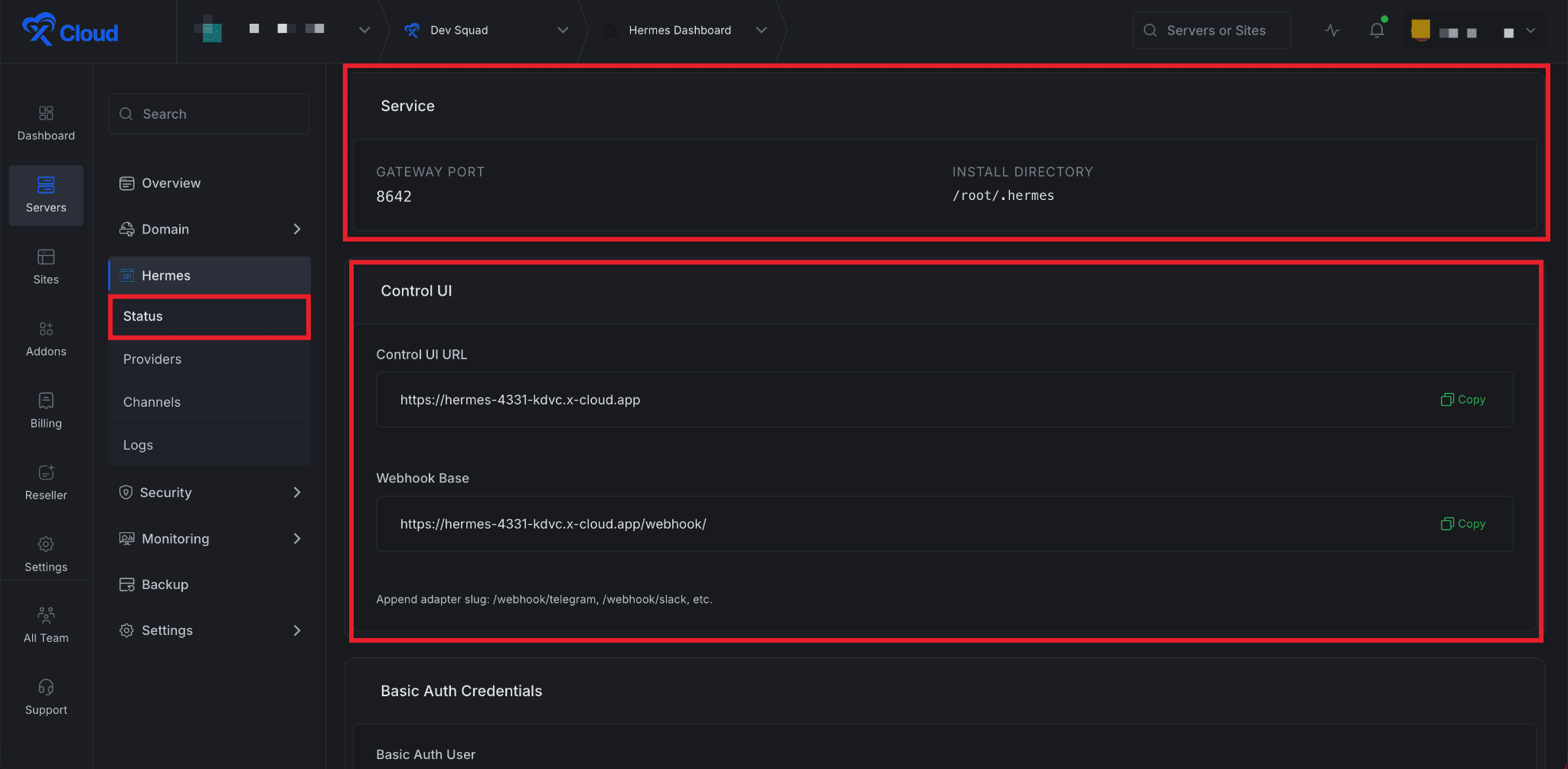 Deploy Hermes Agent with xCloud