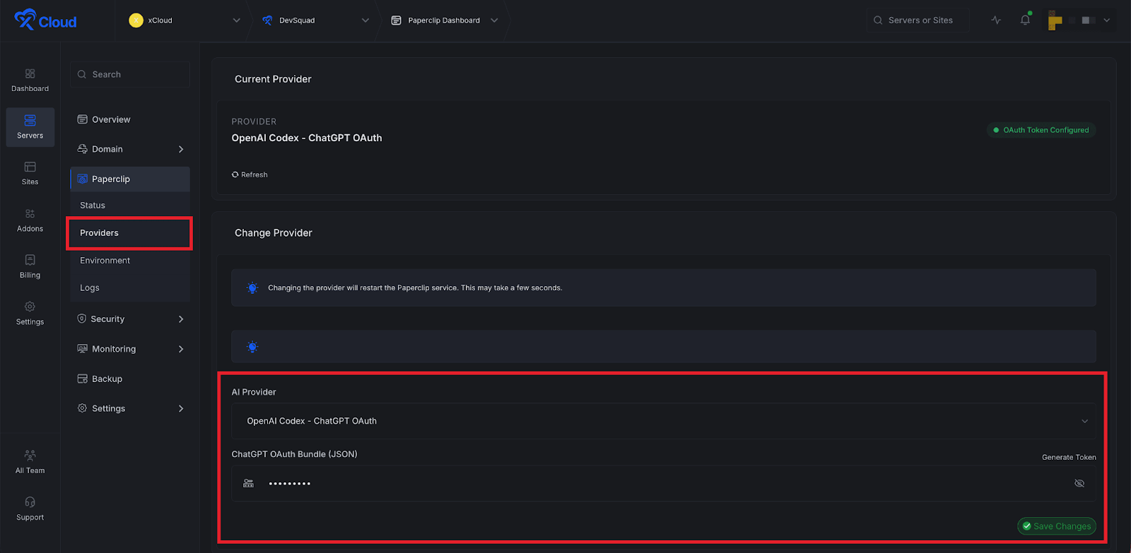 Deploy Paperclip with xCloud