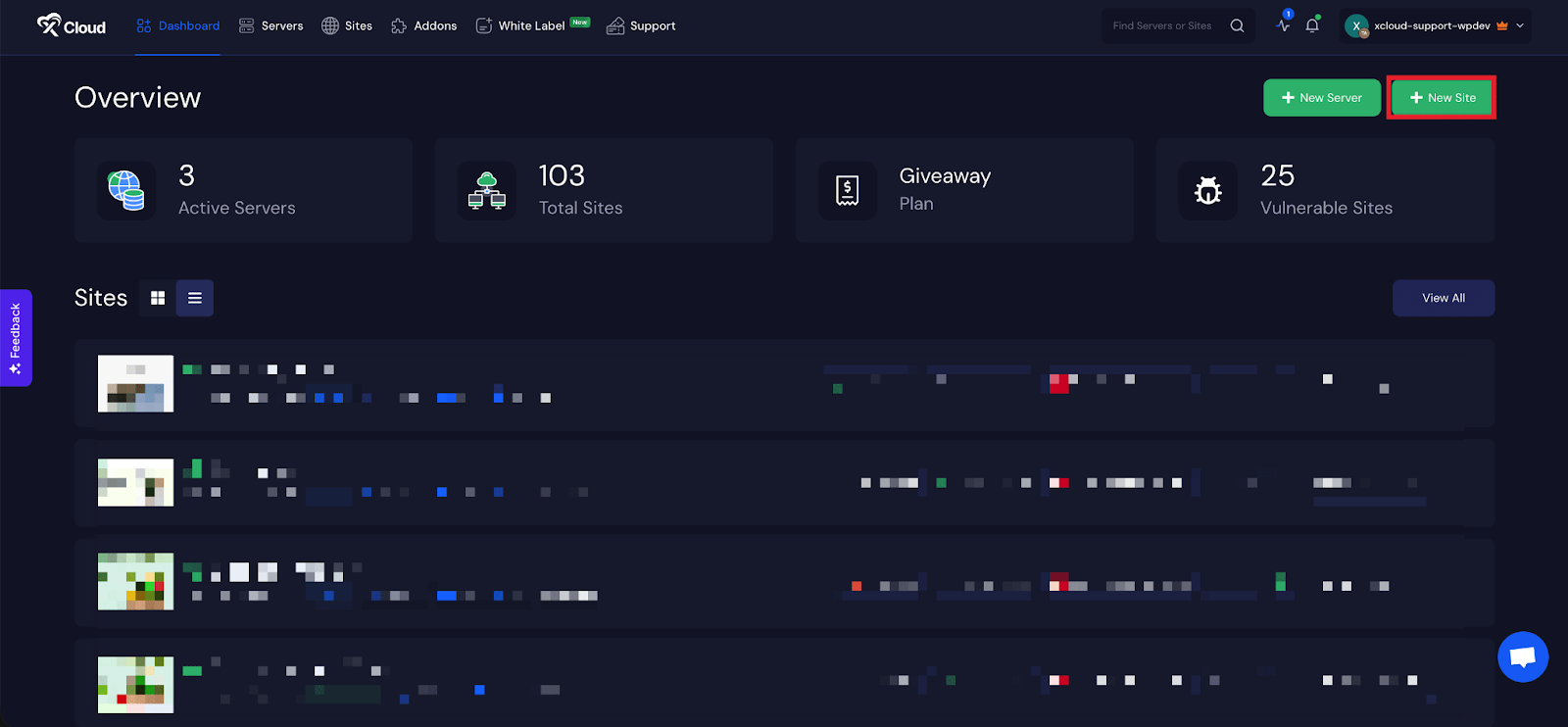 Create a New Site