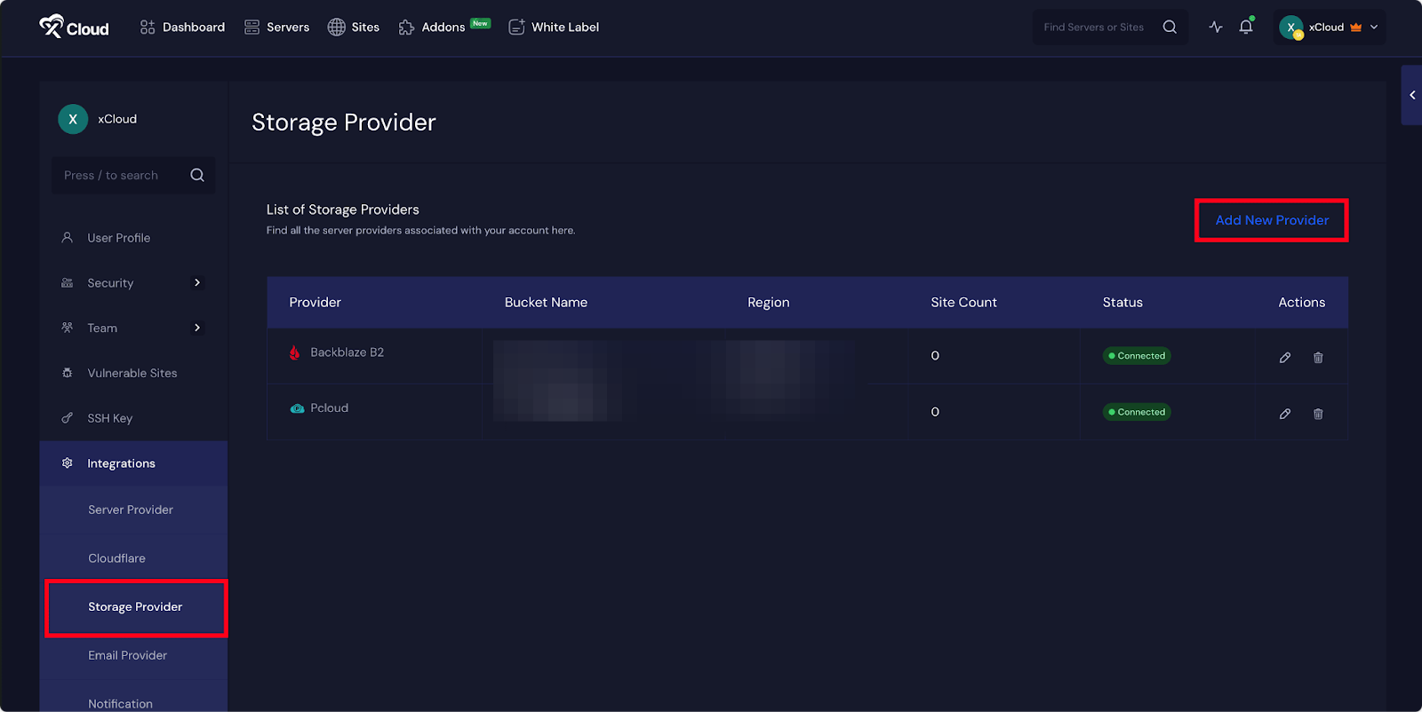 Integrate SFTP Storage Provider