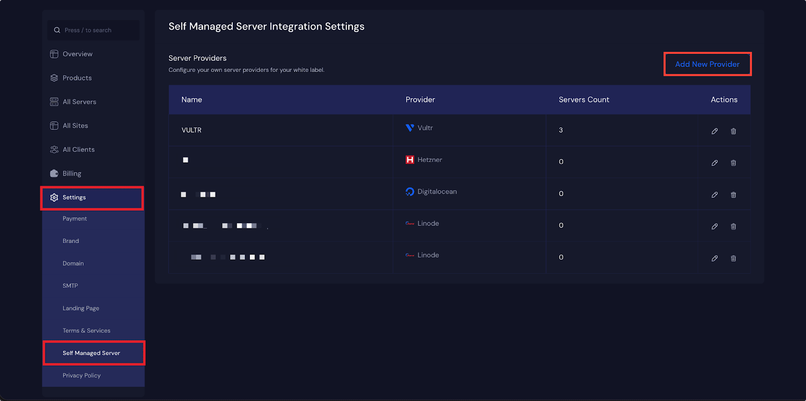 Resell Hosting with Self Managed Server Provider