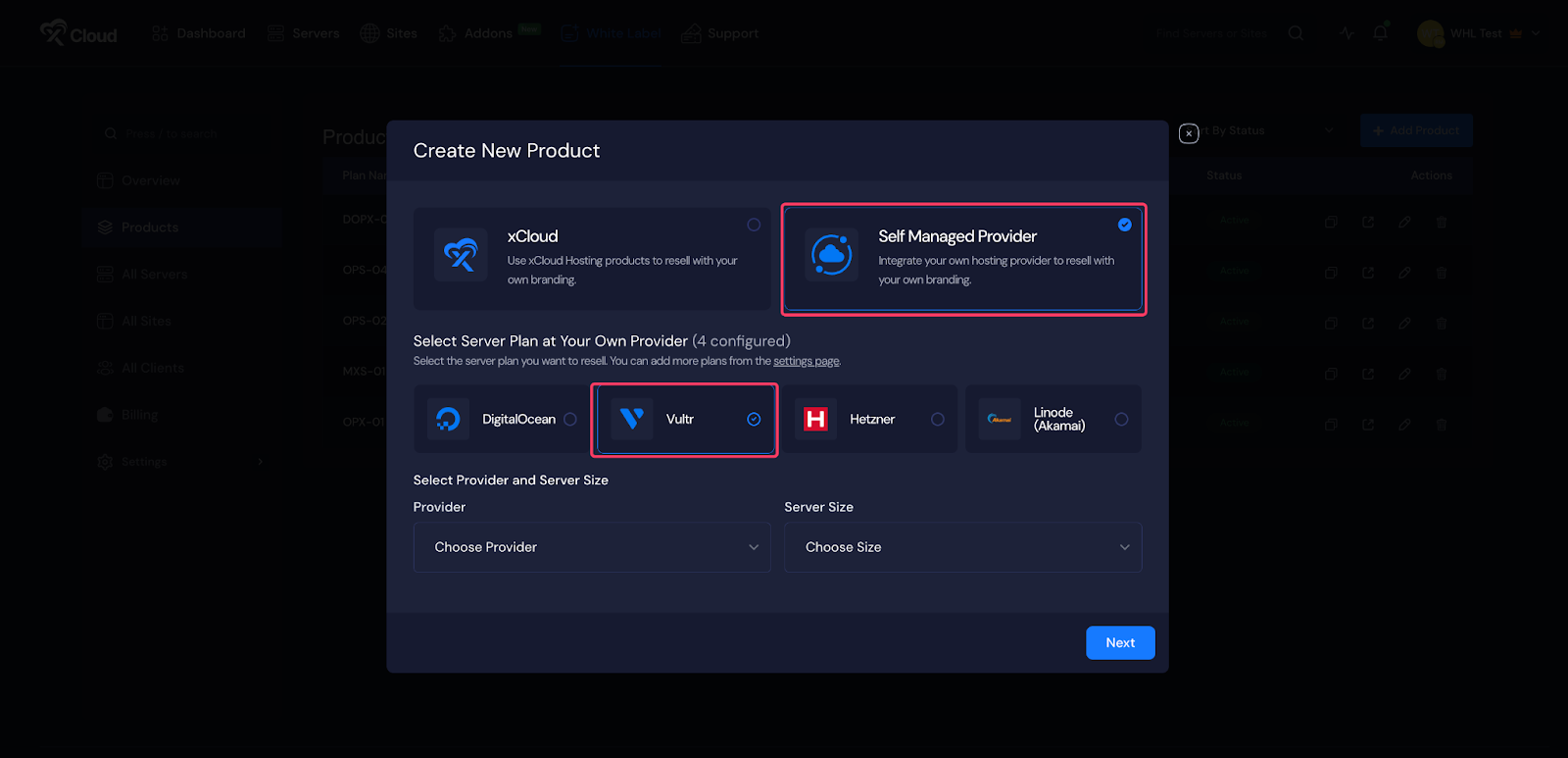 Resell Hosting with Self Managed Server Provider