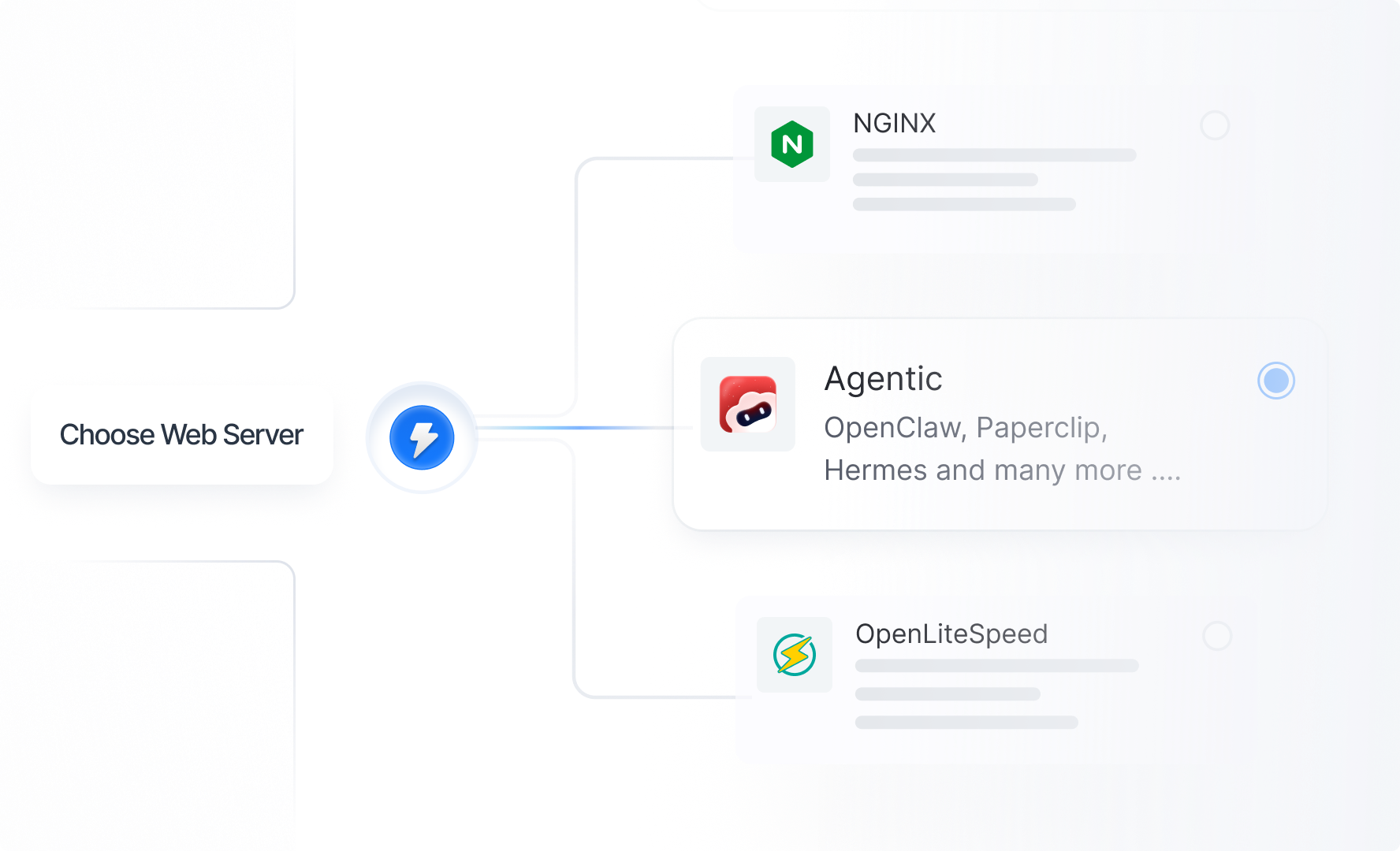 Choosing between the NGINX and OpenLiteSpeed stacks in xCloud